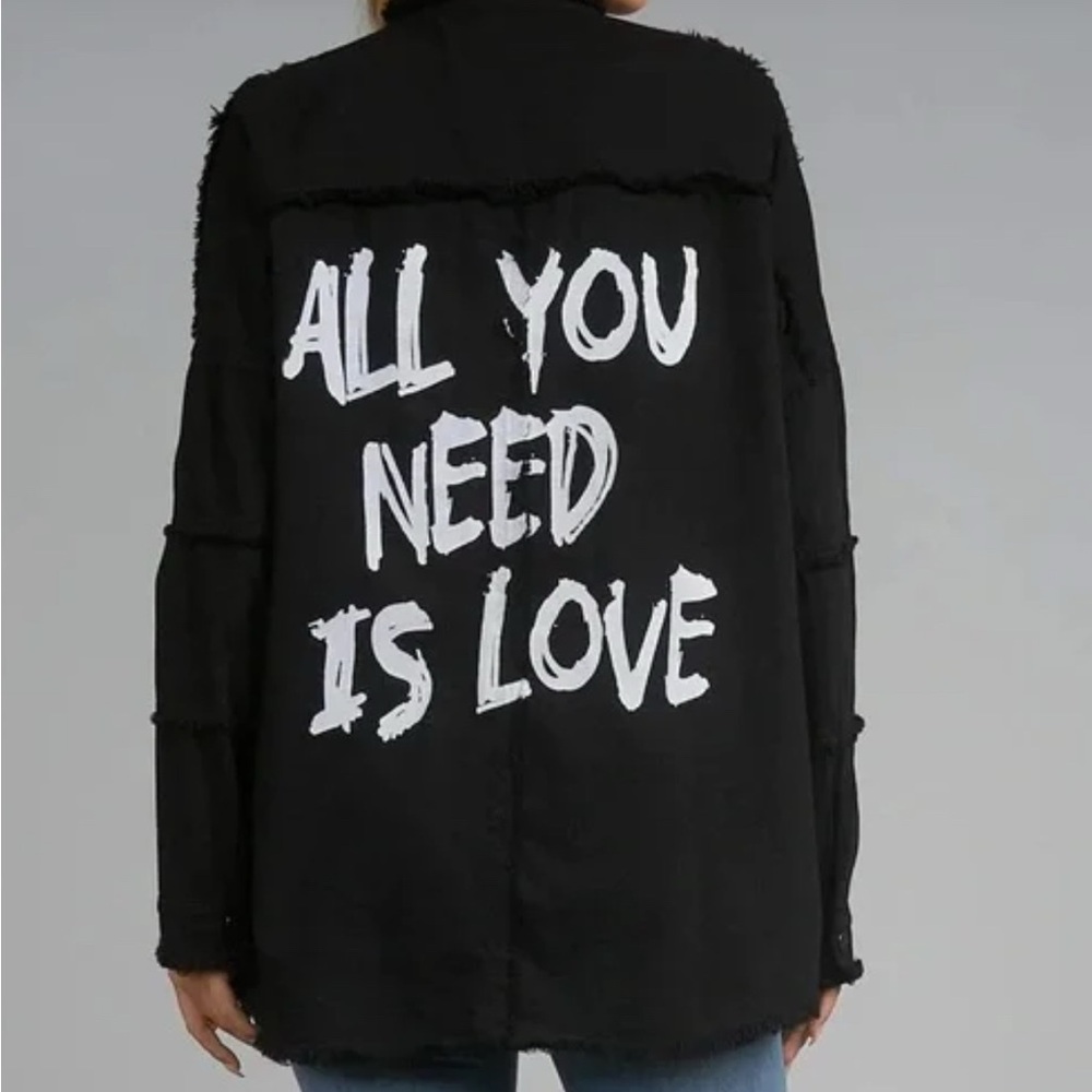 Elan Black Jacket with Subtle Texture
ALL YOU NEED IS LOVE ❤️